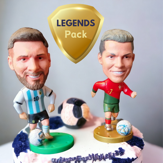 Legends Pack - Lionel Messi and Cristiano Ronaldo Birthday Cake Toppers