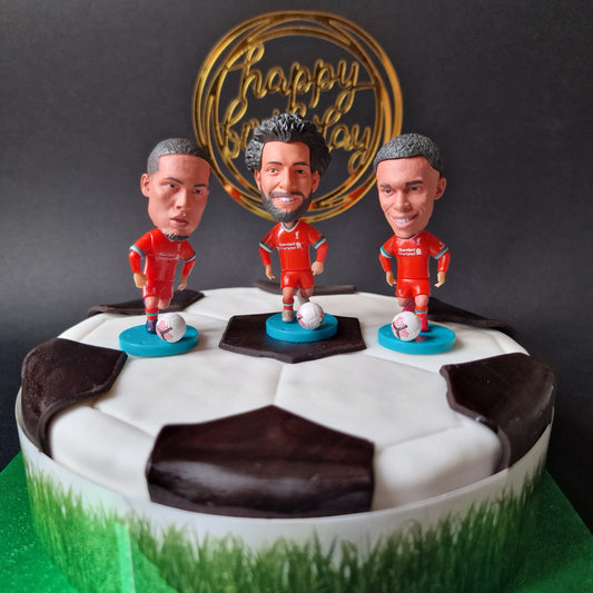 3 x Liverpool Player Cake Topper Set - Salah, Van Dijk, Trent Arnold