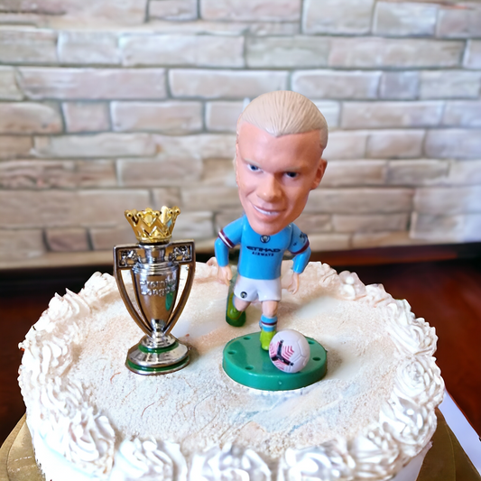 Erling Haaland + EPL Trophy Cake Topper Set - Manchester City